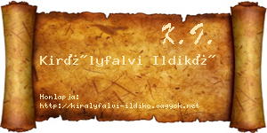 Királyfalvi Ildikó névjegykártya