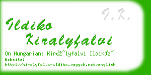ildiko kiralyfalvi business card